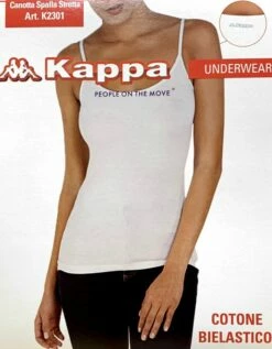 Canottiera Donna Spalla Stretta Cotone Bielastico Kappa 2301