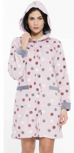 Vestaglia Donna Tutta Aperta Con Bottoni Coral Pile Karelpiu' 9218