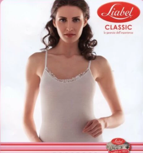 Canottiera Donna Top Spalla Stretta Lana E Cotone Liabel 5321 1016 1 Canottiera Donna Top Spalla Stretta Lana E Cotone Liabel 5321 1016