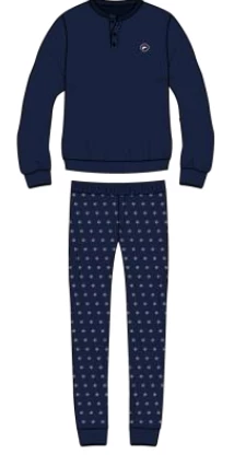 Pigiama Uomo Fila 1085 100% Cotone Caldo Interlock