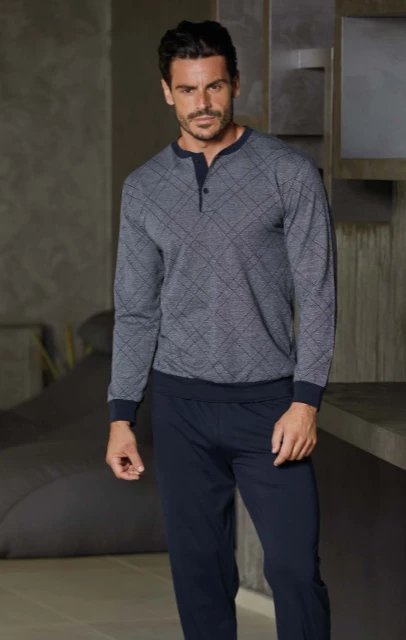 Pigiama Uomo 100% Cotone Jersey Enrico Coveri 1086 Outlet 1 Pigiama Uomo 100% Cotone Jersey Enrico Coveri 1086 Outlet