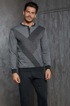 Pigiama Uomo 100% Cotone Jersey Enrico Coveri 1087 Outlet