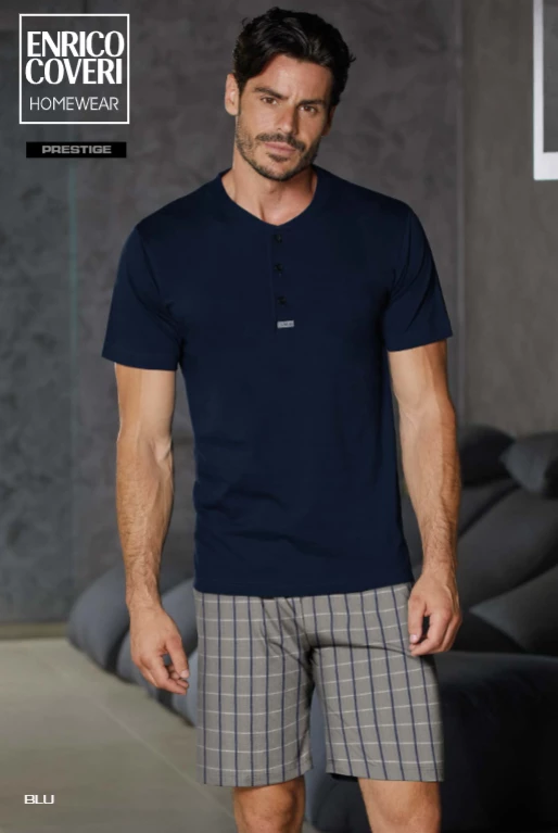 Pigiama Uomo Corto 100% Cotone Enrico Coveri 1090 Outlet 1 Pigiama Uomo Corto 100% Cotone Enrico Coveri 1090 Outlet