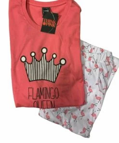 Pigiama Donna 100% Cotone Lungo THINK PINK 2000 Outlet