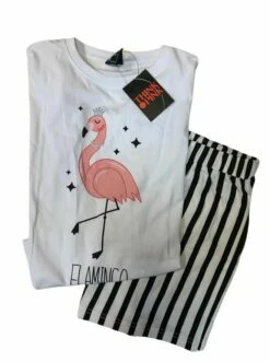 Pigiama Donna Corto 100% Cotone THINK PINK 2001 Outlet