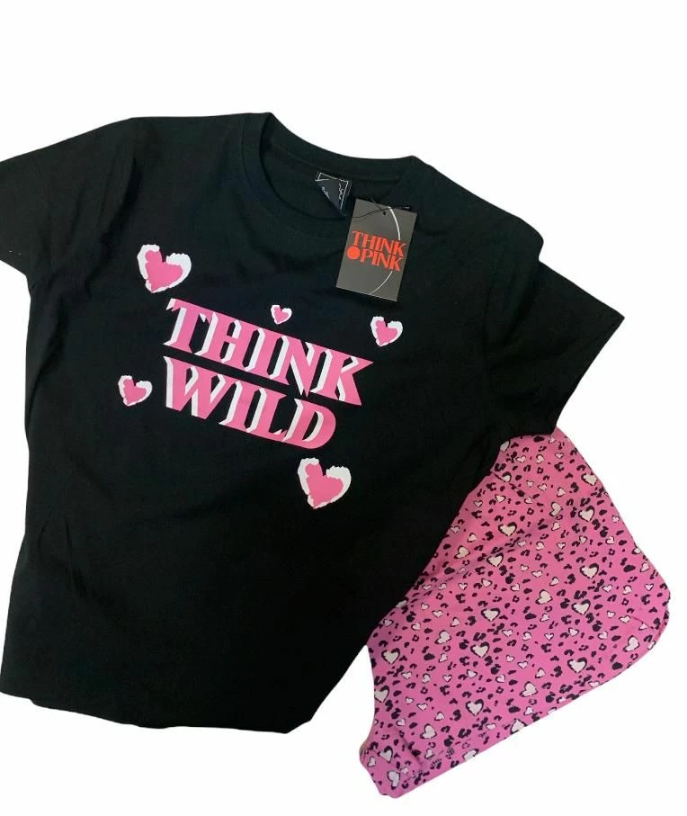 Pigiama Donna Corto 100% Cotone THINK PINK 2010 Outlet 1 Pigiama Donna Corto 100% Cotone THINK PINK 2010 Outlet