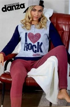 Pigiama Donna Caldo Cotone Interlock Dimensione Danza 20159