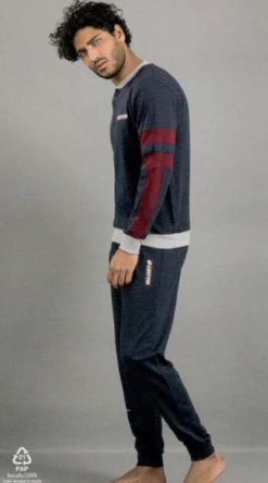 Pigiama Uomo 100% Cotone Caldo Interlock Lotto 2074 Prezzo Promozionale