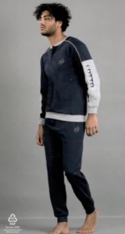 Pigiama Uomo Calibrato 100% Cotone Caldo Lotto 2076/C