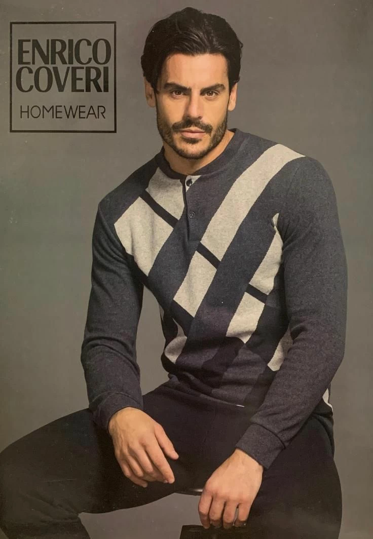 Pigiama Uomo Felpa Punto Milano Enrico Coveri 2106 1 Pigiama Uomo Felpa Punto Milano Enrico Coveri 2106