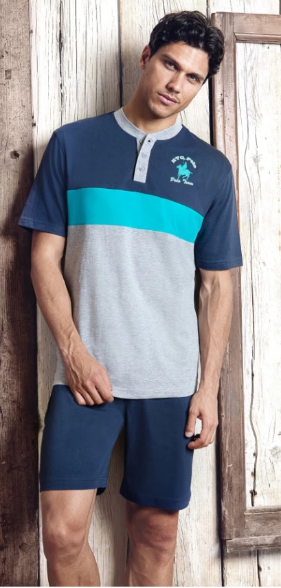 Pigiama Uomo Corto 100% Cotone Nottingham Sport 24036 1 Pigiama Uomo Corto 100% Cotone Nottingham Sport 24036