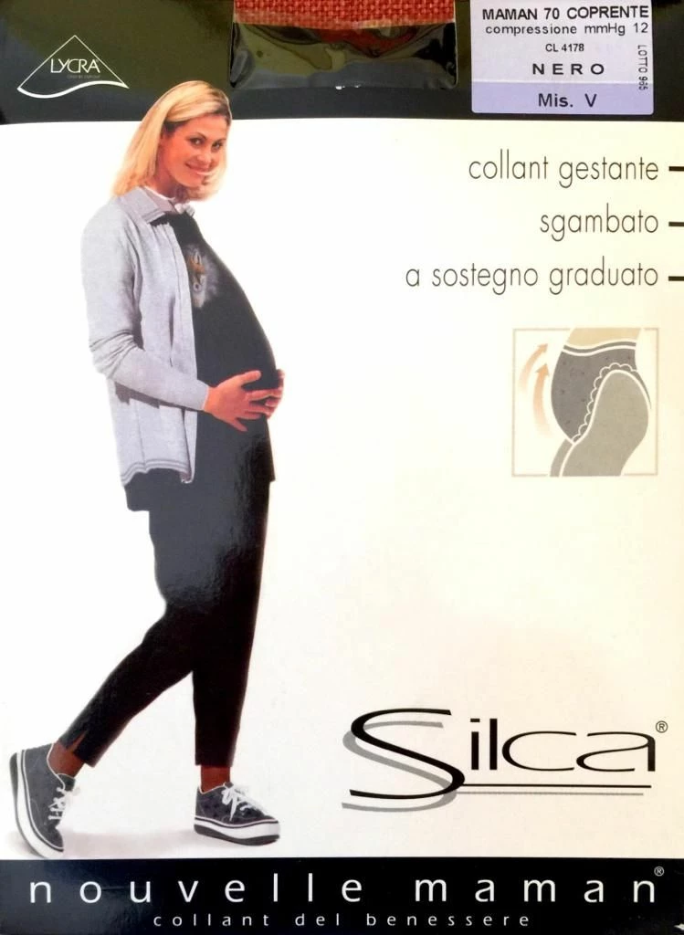 Collant Gestante A Sostegno Graduato 70 Den Coprente Silca Maman 1 Collant Gestante A Sostegno Graduato 70 Den Coprente Silca Maman