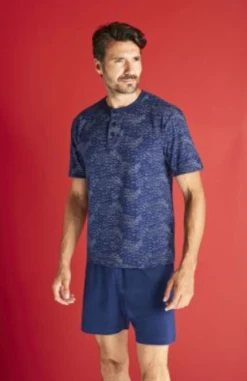 Pigiama Uomo Corto 100% Cotone Nottingham 27790