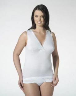 Canottiera Donna Spalla Larga Forma Seno 100% COTONE Nottingham VL3025