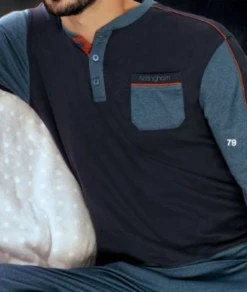 Pigiama Uomo Caldo Cotone Nottingham 32342 Prezzo Promozionale Outlet