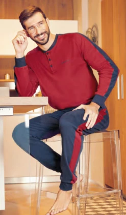 Pigiama Uomo Caldo Cotone Nottingham 35112 Prezzo Promozionale