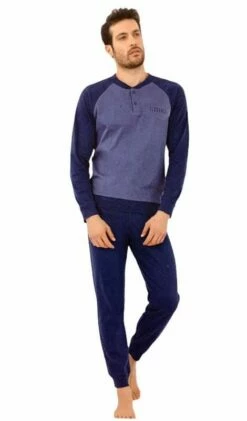 Pigiama Uomo 100% Cotone Caldo Invernale Il Granchio 4001