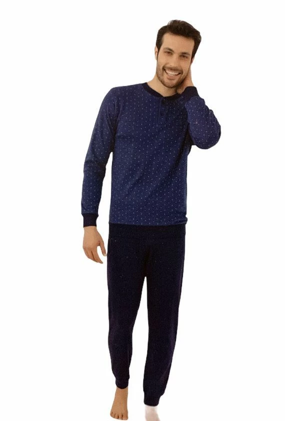 Pigiama Uomo 100% Cotone Caldo Invernale Il Granchio 4002 1 Pigiama Uomo 100% Cotone Caldo Invernale Il Granchio 4002