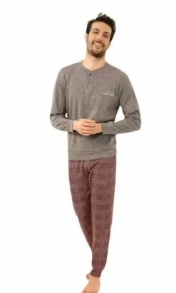 Pigiama Uomo 100% Cotone Invernale Il Granchio 4006