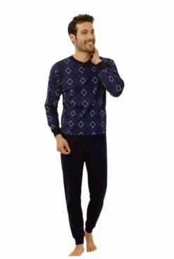 Pigiama Uomo 100% Cotone Caldo Invernale Il Granchio 4007