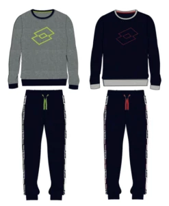 Pigiama Uomo Lungo 100% Cotone Jersey Lotto 4062 Prezzo Promozionale -Sconto Intimo Outlet in Italia 4062 1