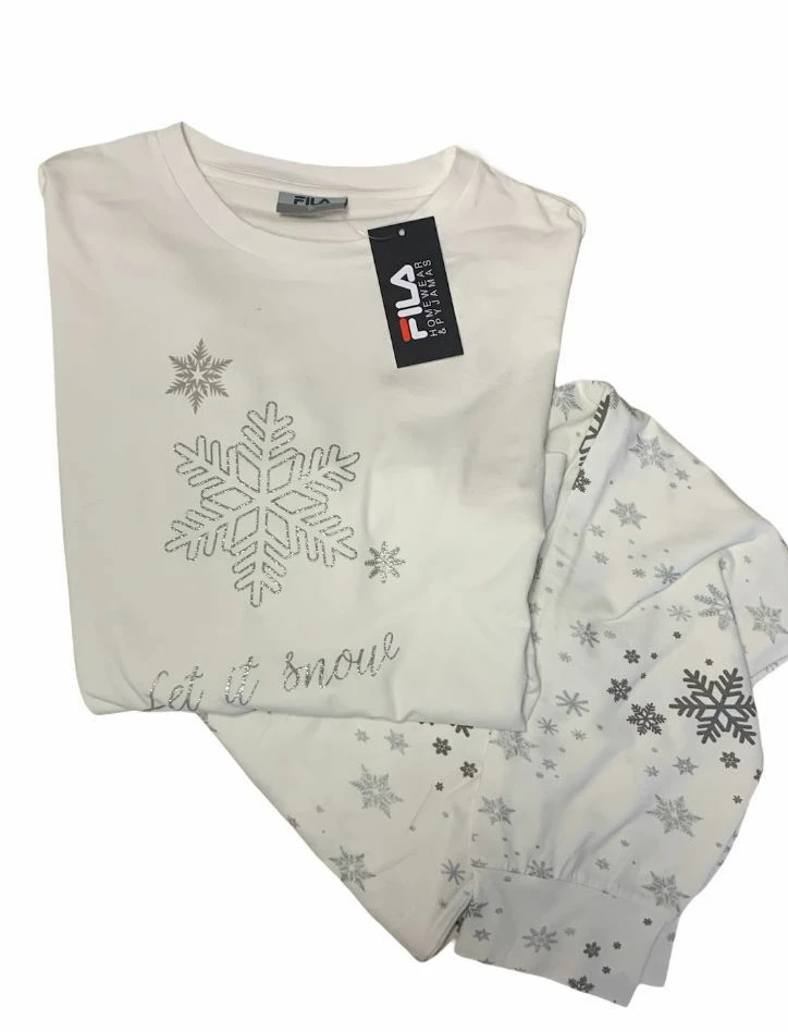 Pigiama Donna Fila 4069 Cotone Caldo Invernale 2 Pigiama Donna Fila 4069 Cotone Caldo Invernale - immagine 2