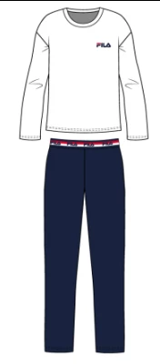 Pigiama Donna Cotone Caldo Invernale Fila 4073