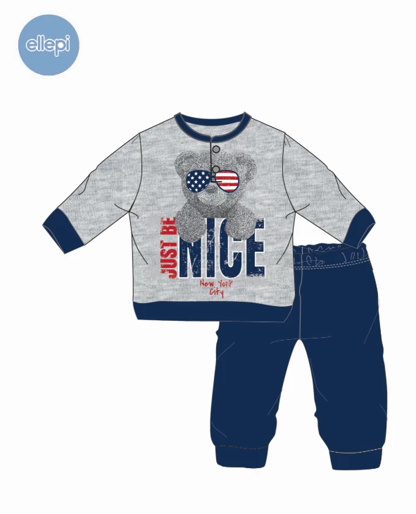 Pigiama Bambino Cotone Caldo Felpato Ellepi 4077 Special Price 1 Pigiama Bambino Cotone Caldo Felpato Ellepi 4077 Special Price
