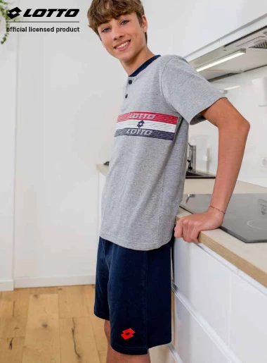 Pigiama Ragazzo Corto Cotone Jersey Lotto 4125 Outlet 1 Pigiama Ragazzo Corto Cotone Jersey Lotto 4125 Outlet