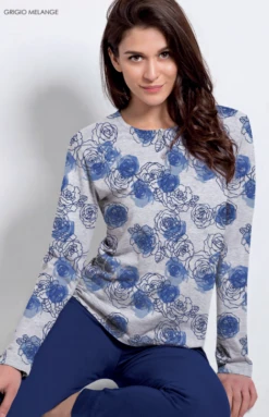 Pigiama Donna Lungo 100% Cotone Jersey Il Granchio Lady 417 Special Price