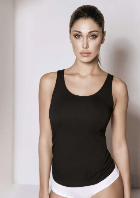 Canottiera Donna Spalla Larga Cotone Elasticizzato Jadea 4182 1 Canottiera Donna Spalla Larga Cotone Elasticizzato Jadea 4182