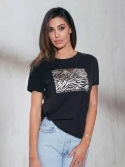 Maglia Donna T-shirt Giriocollo Mezza Manica In Jersey 100%cotone Jadea 4227