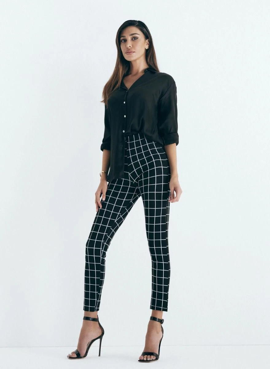 Leggins Donna Fantasia Quadri Moda 4520 1 Leggins Donna Fantasia Quadri Moda 4520