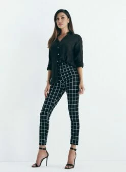 Leggins Donna Fantasia Quadri Moda 4520