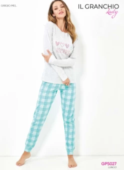Pigiama Donna Cotone Jersey IL GRANCHIO Lady 5027 Outlet