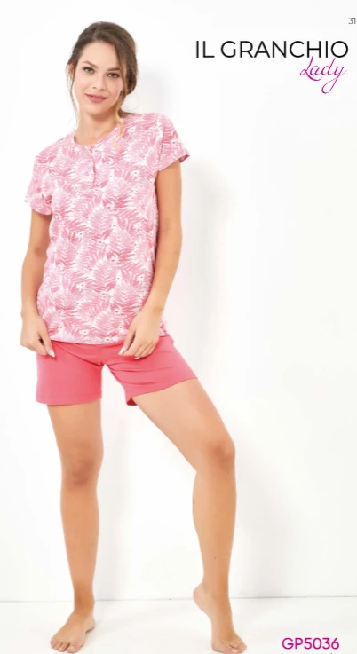 Pigiama Donna CORTO Cotone IL GRANCHIO Lady 5036 Outlet 1 Pigiama Donna CORTO Cotone IL GRANCHIO Lady 5036 Outlet
