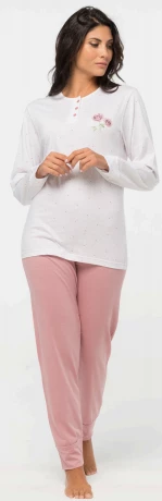 Pigiama Donna Lungo 100% Cotone Karelpiu' 0051
