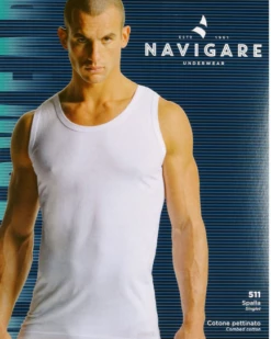 Canottiera Uomo Spalla Larga Cotone 100% Navigare 511