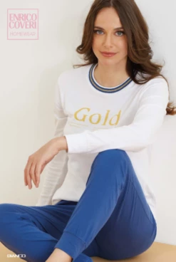 Pigiama Donna Cotone Jersey Enrico Coveri 5188 Outlet