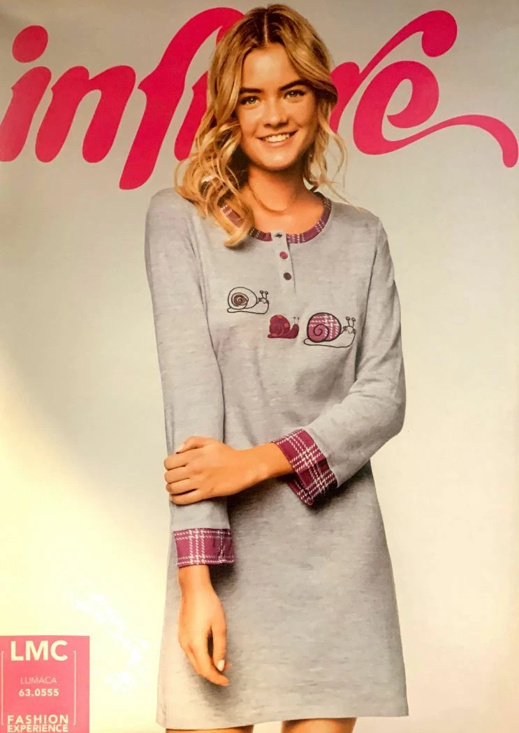 Camicia Da Notte Cotone Caldo Invernale Infiore 555 1 Camicia Da Notte Cotone Caldo Invernale Infiore 555