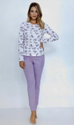 Pigiama Donna Lungo 100% Cotone Jersey Il Granchio Lady 414