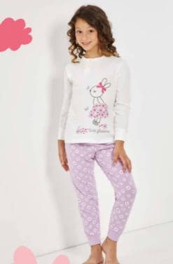 Pigiama Bambina Lungo Il GRANCHIETTO 7037