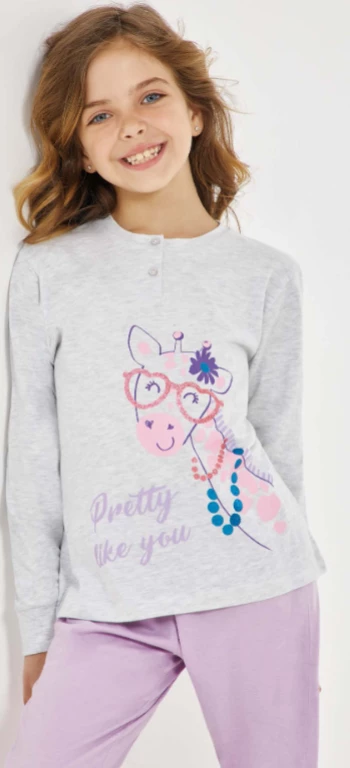 Pigiama Bambina Lungo Il GRANCHIETTO 7041 1 Pigiama Bambina Lungo Il GRANCHIETTO 7041