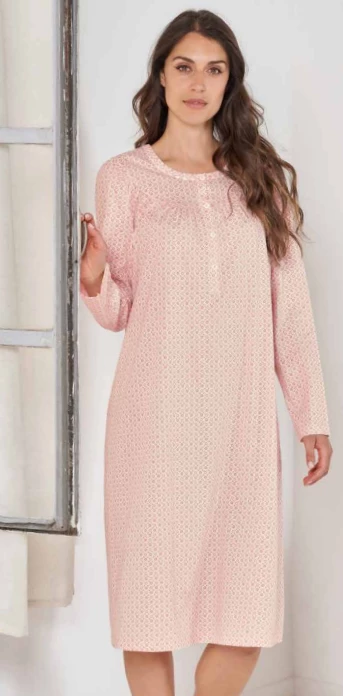 Camicia Da Notte 100% Cotone Jersey Linclalor 74485 1 Camicia Da Notte 100% Cotone Jersey Linclalor 74485