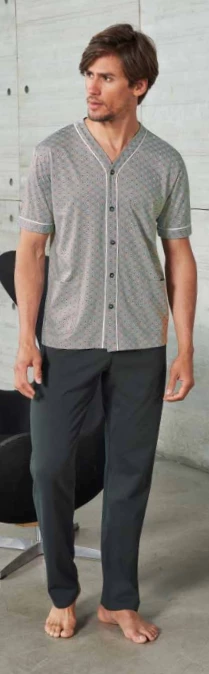 Pigiama Uomo M/m Aperto 100% Cotone Jersey Leggero You365 74495