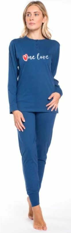 Pigiama Donna Manica Lunga 100% Cotone Karel 8109