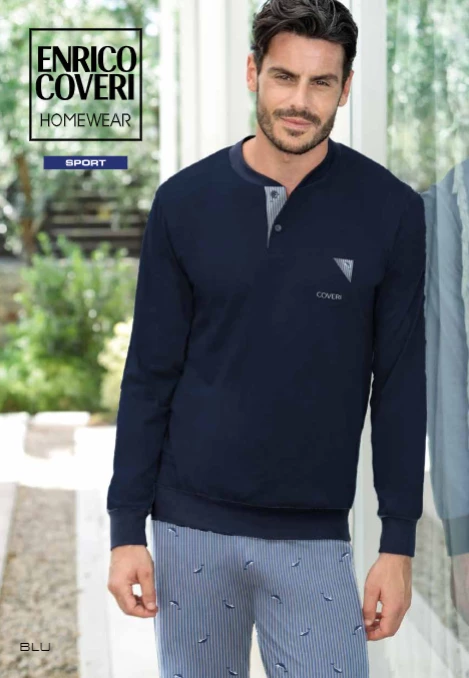 Pigiama Uomo Lungo 100% Cotone Jersey Enrico Coveri 8132 Prezzo Promozionale 1 Pigiama Uomo Lungo 100% Cotone Jersey Enrico Coveri 8132 Prezzo Promozionale