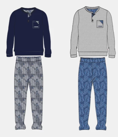 Pigiama Uomo Lungo 100% Cotone Jersey Enrico Coveri 8132 Prezzo Promozionale 2 Pigiama Uomo Lungo 100% Cotone Jersey Enrico Coveri 8132 Prezzo Promozionale - immagine 2