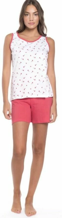 Pigiama Donna Canottiera 100% Cotone Karelpiu' 8313