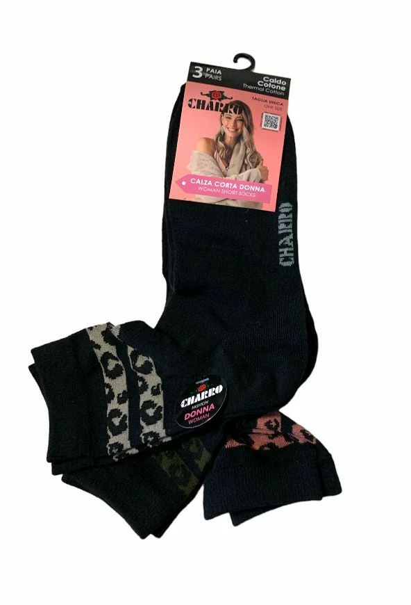 Calzino Corto Donna Caldo Cotone Invernale EL CHARRO Erika 85 1 Calzino Corto Donna Caldo Cotone Invernale EL CHARRO Erika 85